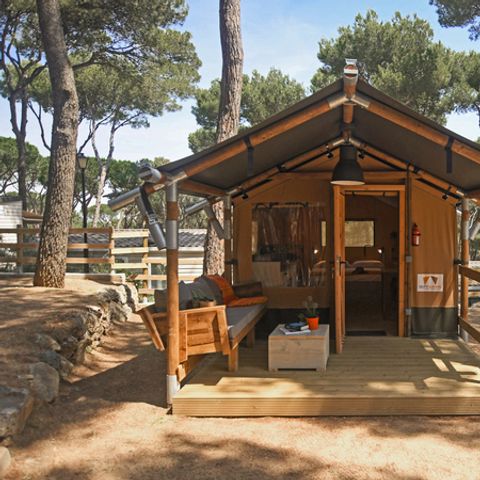 Tente en toile et en bois 2 personnes - Tente Montgrí