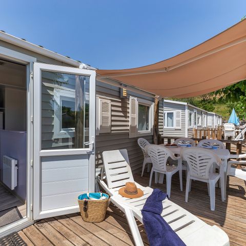 MOBILHOME 6 personnes - Classic | 2 Ch. | 4/6 Pers. | Terrasse surélevée | Clim.
