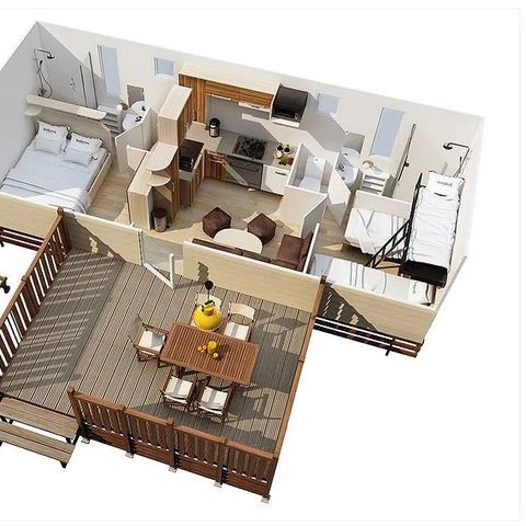 MOBILHOME 5 personnes - SunLodge Maple (arrivée dimanche)