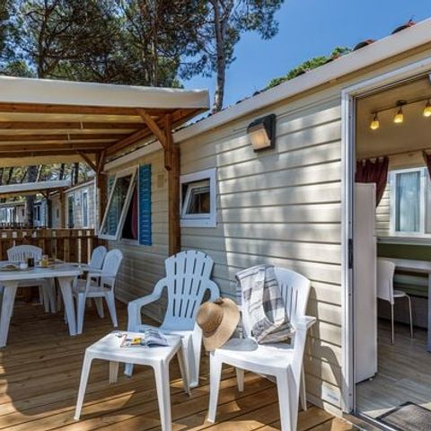 MOBILHOME 6 personnes - Comfort | 2 Ch. | 4/6 Pers. | *Terrasse surélevée* | 1 SDB | Clim.