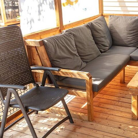 MOBILHOME 4 personnes - Premium | 2 Chambres | Capacité 4 personnes | Terrasse Lounge | 1 Salle de bain | Climatisation