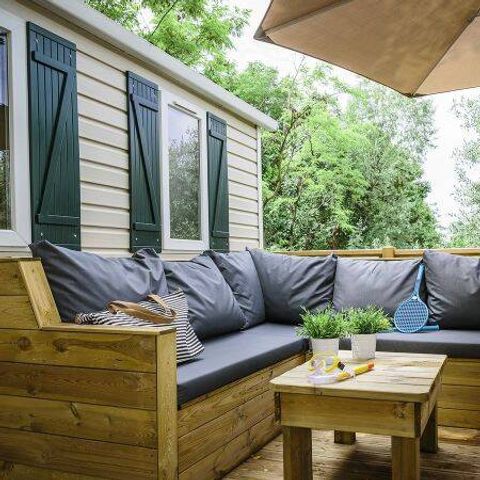 MOBILHOME 4 personnes - Premium | 2 Chambres | Capacité 4 personnes | Terrasse Lounge | 1 Salle de bain | Climatisation