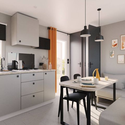 MOBILHOME 4 personnes - Premium | 2 Chambres | Capacité 4 personnes | Terrasse Lounge | 1 Salle de bain | Climatisation