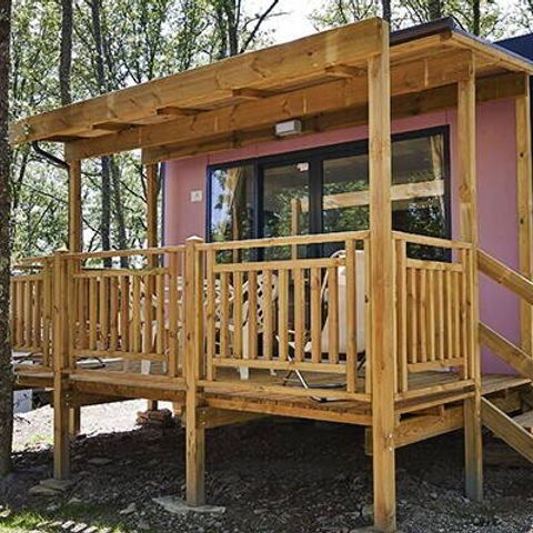 MOBILHOME 2 personnes - Comfort | Studio | 2 Pers. | Terrasse surélevée | 1 SDB | Clim