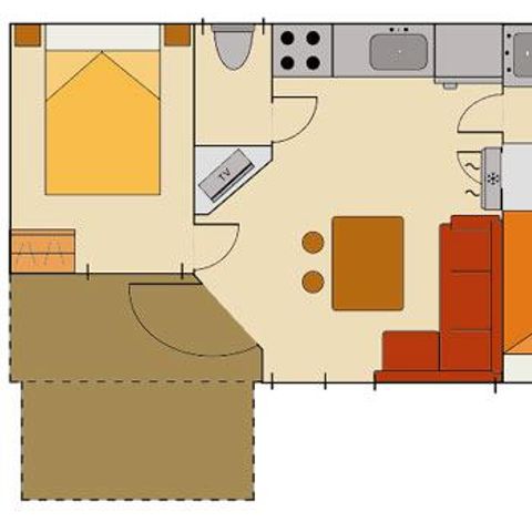 MOBILHOME 4 personnes - Climatisation