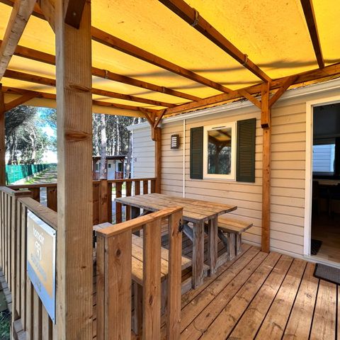 MOBILHOME 4 personnes - Comfort XL | 2 Ch. | 4 Pers. | Terrasse surélevée | Clim.