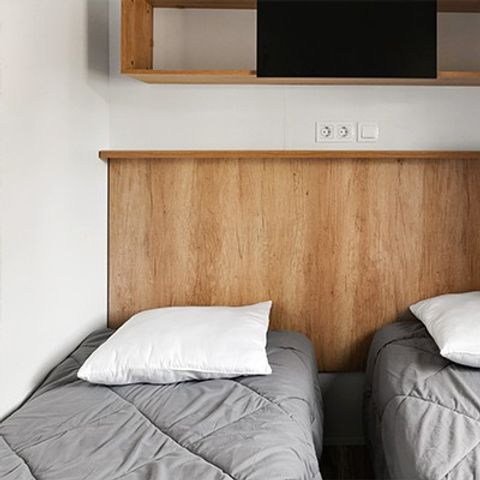 MOBILHOME 6 personnes - Premium | 2 Ch. | 4/6 Pers. | Terrasse Lounge | Clim. | TV
