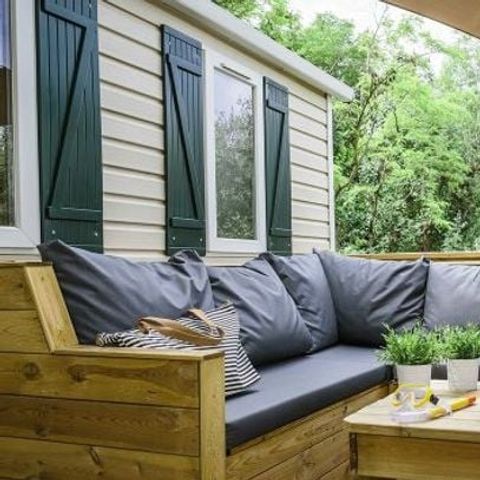 MOBILHOME 6 personnes - Premium | 2 Ch. | 4/6 Pers. | Terrasse Lounge | Clim. | TV