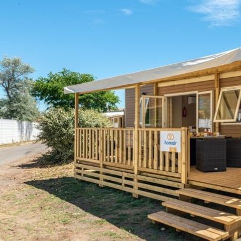 MOBILHOME 6 personnes - Premium | 3 Ch. | 6 Pers. | Terrasse Lounge | Clim. | TV