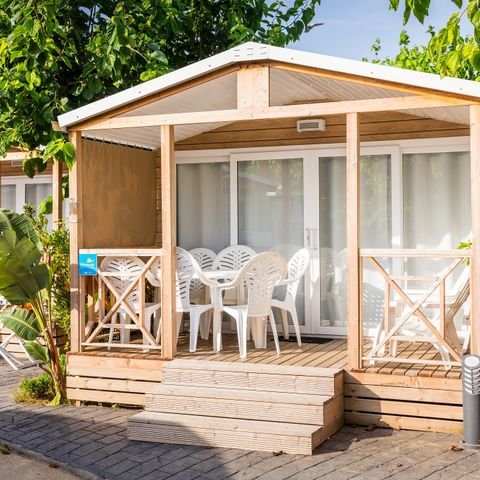 MOBILHOME 4 personnes - Comfort XL | 2 Ch. | 4 Pers. | Terrasse surélevée | Clim.