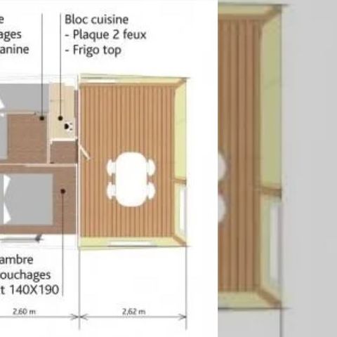BUNGALOW TOILÉ 5 personnes - Tithome - sans sanitaires