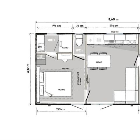 MOBILHOME 4 personnes - Cottage Premium 33m² - Climatisé 4 pers