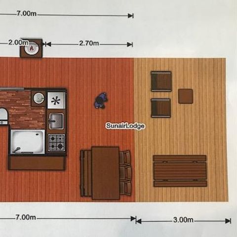 TENTE TOILE ET BOIS 5 personnes - SAFARI