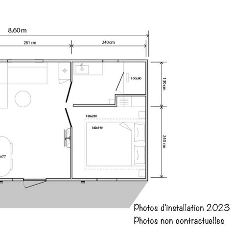 MOBILHOME 4 personnes - New Loggia 32m² Clim TV