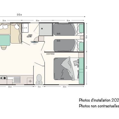 MOBILHOME 4 personnes - New Family 25m² Clim TV