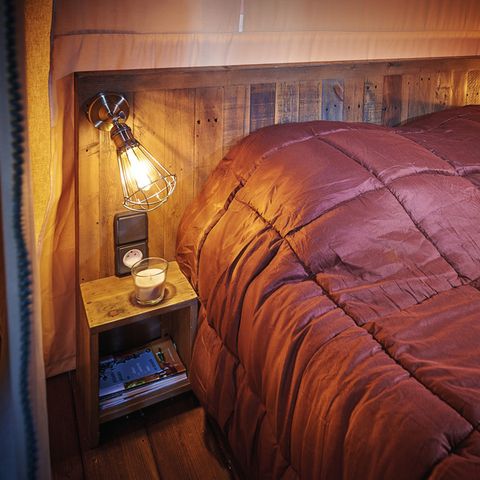 Tente en toile et en bois 7 personnes - Tente Ciela Nature Lodge - 2 chambres - Cuisine équipée – Salle de bain