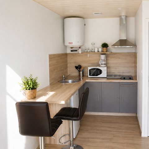 Chalet 2 personnes - 1 chambre - Terrasse couverte - 25 m²