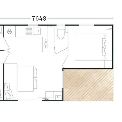 MOBILHOME 6 personnes - Mobil-home BERGAME 4/6P 2 chambres