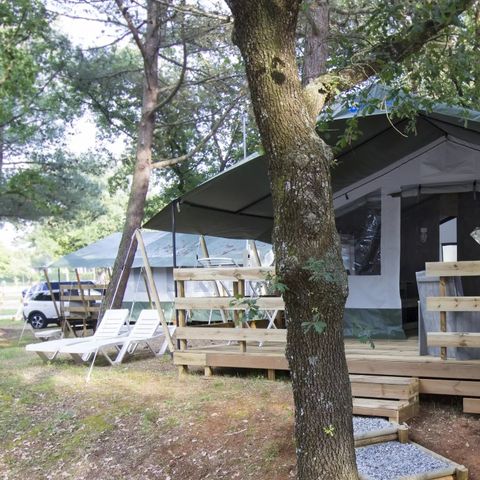 TENTE TOILE ET BOIS 5 personnes - SAFARITENT (SANS SANITAIRES)