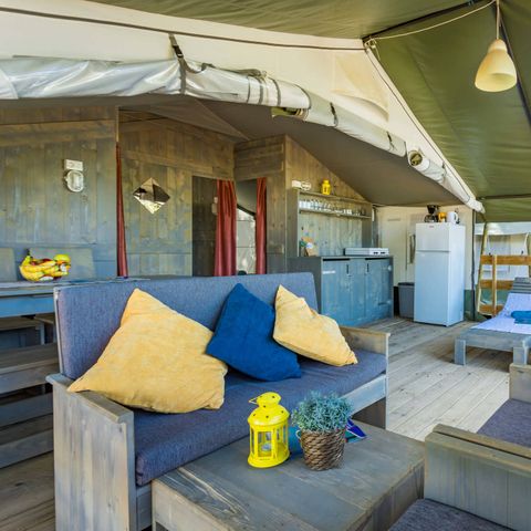 TENTE TOILE ET BOIS 5 personnes - SAFARITENT (SANS SANITAIRES)
