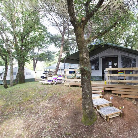 TENTE TOILE ET BOIS 5 personnes - SAFARITENT (SANS SANITAIRES)
