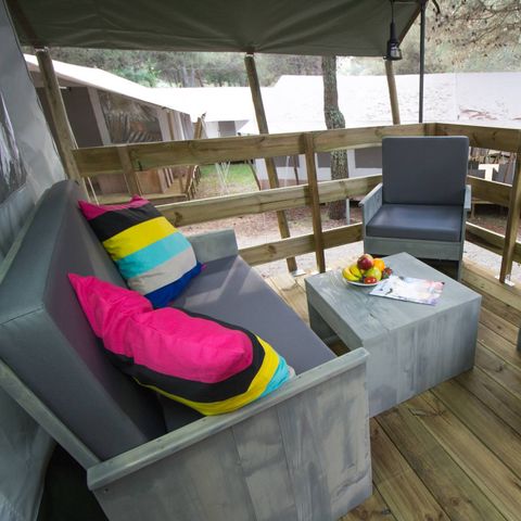 TENTE TOILE ET BOIS 5 personnes - SAFARITENT (SANS SANITAIRES)