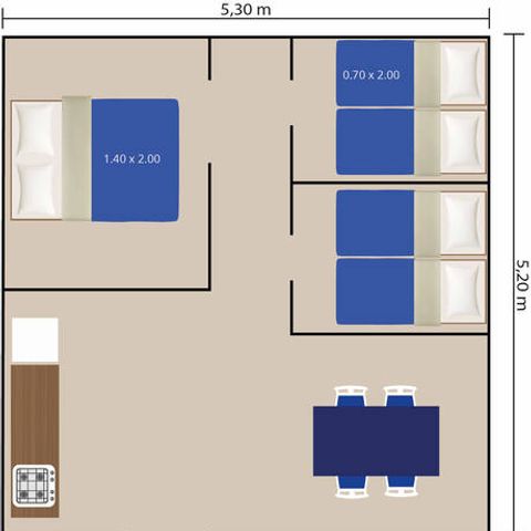 TENTE 6 personnes - Tente bungalow de luxe