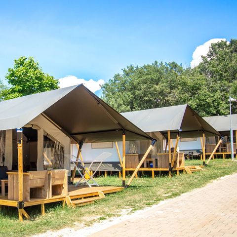 TENTE TOILE ET BOIS 5 personnes - Tente Safari Confort