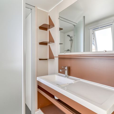 MOBILHOME 6 personnes - Comfort XL | 3 Ch. | 6 Pers. | Terrasse surélevée | Clim. | TV