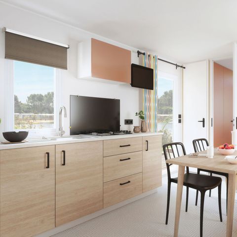 MOBILHOME 6 personnes - Premium | 2 Ch. | 4/6 Pers. | Terrasse Surélevée| Clim.