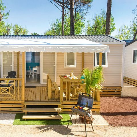 MOBILHOME 6 personnes - Premium | 3 Ch. | 6 Pers. | Terrasse surélevée | Clim.