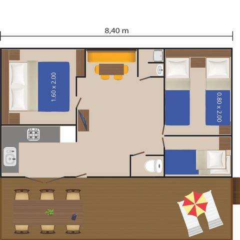 MOBILHOME 5 personnes - Lanterna - Mobile home Malte