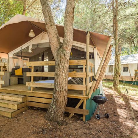 TENTE TOILE ET BOIS 5 personnes - Lanterna - Tente Safari de luxe (5P)