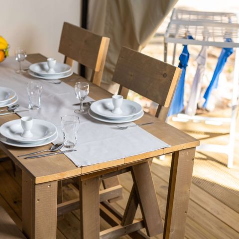 TENTE TOILE ET BOIS 5 personnes - Lanterna - Tente Safari Confort