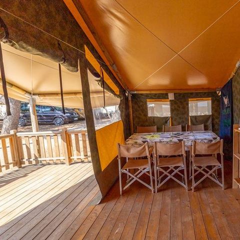 TENTE TOILE ET BOIS 5 personnes - Lanterna - Tente Safari Relax