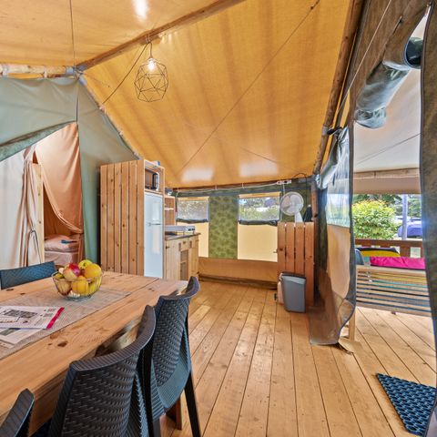TENTE TOILE ET BOIS 5 personnes - Lanterna - Tente Safari Relax