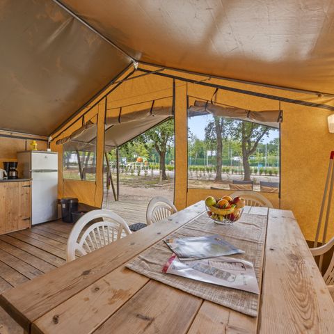 TENTE TOILE ET BOIS 5 personnes - Lanterna - Tente safari Harmony