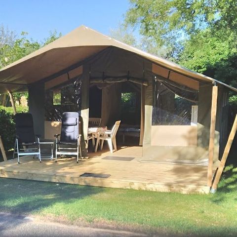 TENTE TOILE ET BOIS 5 personnes - Lanterna - Tente safari Harmony