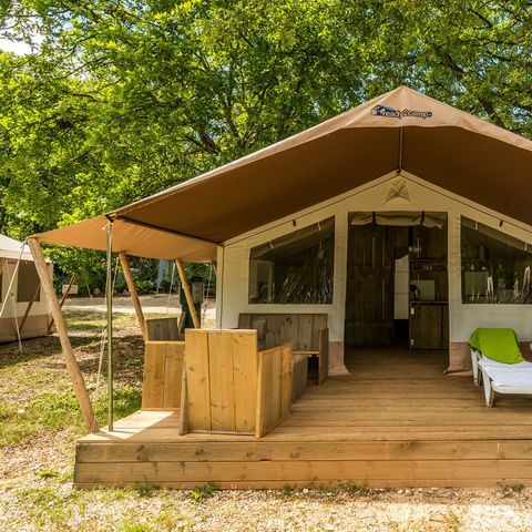 TENTE TOILE ET BOIS 4 personnes - SAFARITENT (SANS SANITAIRES)