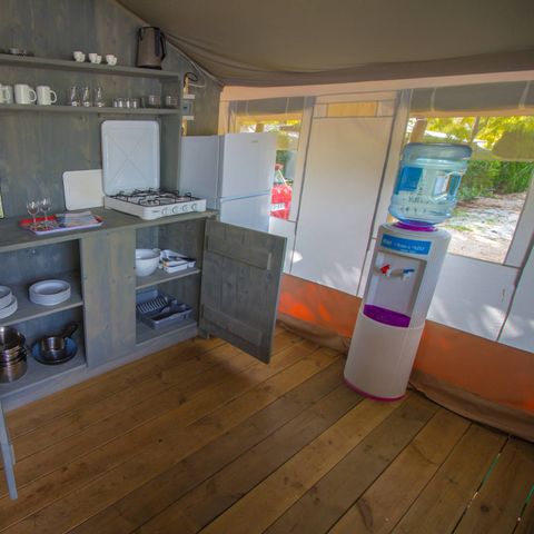 TENTE TOILE ET BOIS 4 personnes - SAFARITENT (SANS SANITAIRES)