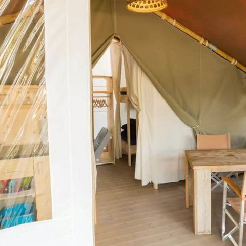 TENTE TOILE ET BOIS 4 personnes - SAFARITENT RELAX (SANS SANTAIRES)