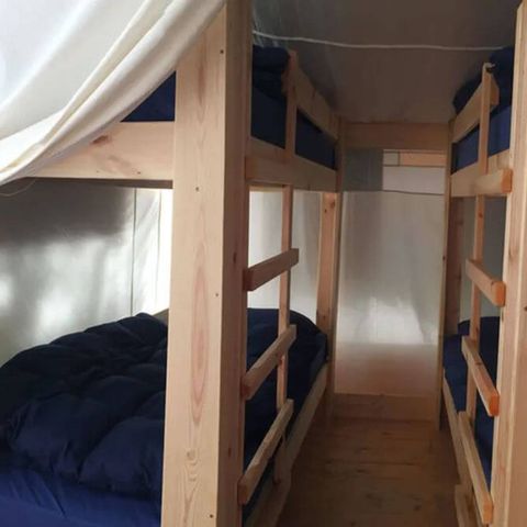 TENTE TOILE ET BOIS 4 personnes - SAFARITENT RELAX (SANS SANTAIRES)