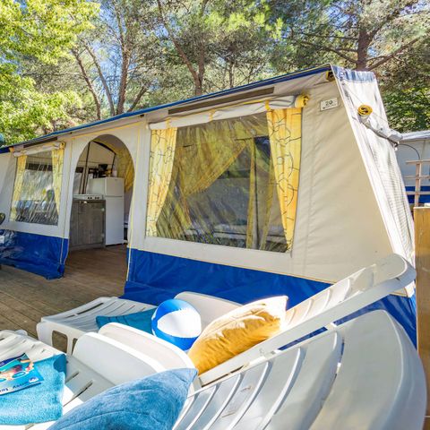 TENTE TOILE ET BOIS 4 personnes - BUNGALOW TENT LUXE (SANS SANITAIRES)