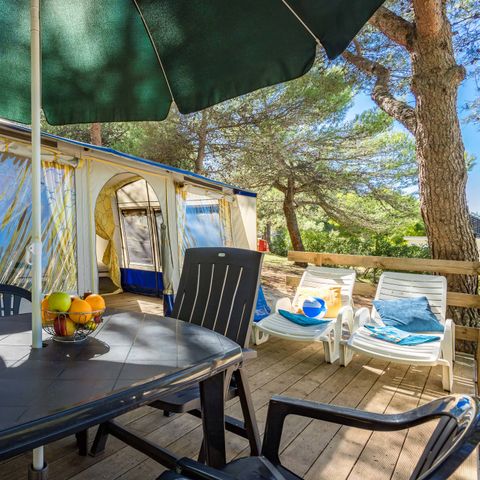 TENTE TOILE ET BOIS 4 personnes - BUNGALOW TENT LUXE (SANS SANITAIRES)
