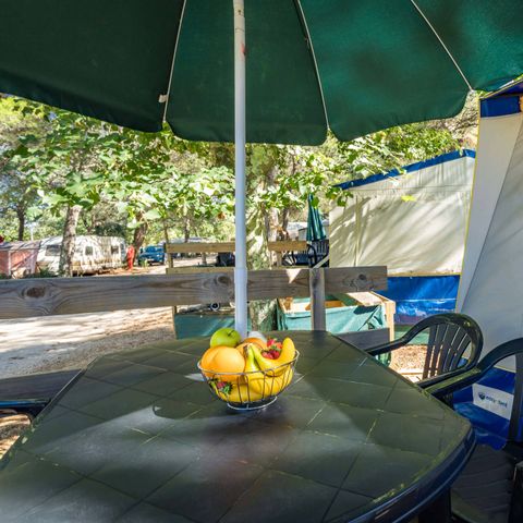 Tente en toile et en bois 4 personnes - BUNGALOW TENT LUXE (SANS SANITAIRES)