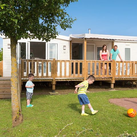 MOBILHOME 6 personnes - Ultimate | 3 Ch. | 6 Pers. | Terrasse Surélevée | 2 SDB | Clim. | TV