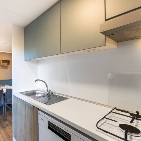 MOBILHOME 6 personnes - Premium | 3 Chambres | Capacité 6 personnes | Terrasse Lounge | 1 Salle de bain | Climatisation | TV