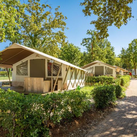 Tente en toile et en bois 4 personnes - Bijela Uvala - Tente safari + sanitaires