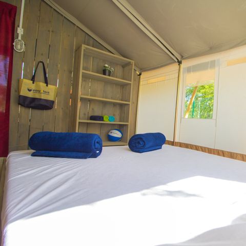 TENTE TOILE ET BOIS 4 personnes - Bijela Uvala - Tente safari + sanitaires