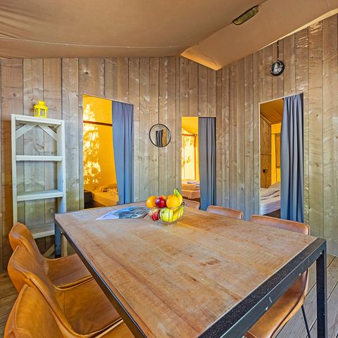 Tente en toile et en bois 4 personnes - Bijela Uvala - Tente Safari Lodge + air conditionné (6P)